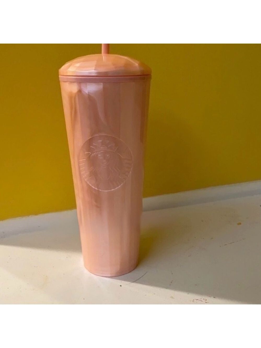 Starbucks pink/peach dome cup retired tumbler